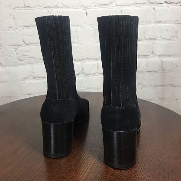 BALLY suede leather mid calf booties size 4.5 Euc - Picture 3 of 8